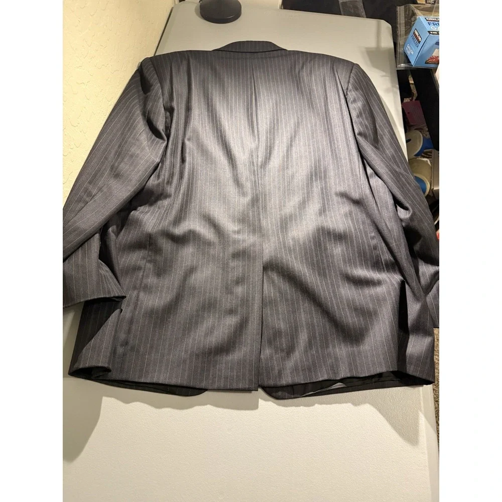 Lauren Ralph Lauren Men's 44R Gray Pinstripe Wool Cashmere Sport‎ Coat Blazer